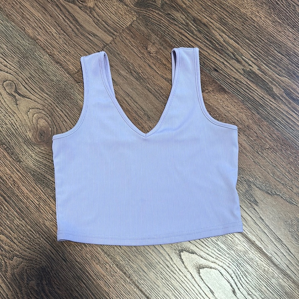 Shein purple v neck tank top size xs